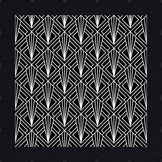 Art Deco Pattern no 87 - Black and White Pattern by Millusti